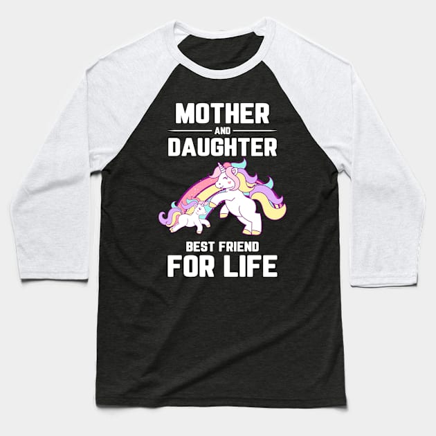 Mother and Daughter Best Friend for Life Baseball T-Shirt by Hannah's Bear Tees